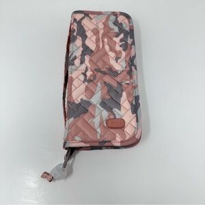 Lug Sleeper Convertible Travel Makeup Brush Holder Camo Pink Gray